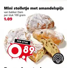 Coop Mini stolletje met amandelspijs aanbieding