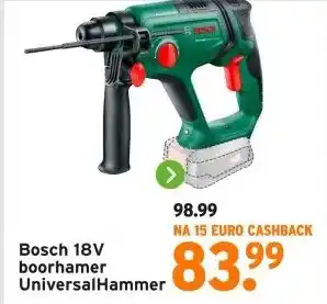GAMMA Bosch 18V boorhamer UniversalHammer aanbieding
