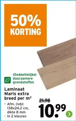 GAMMA Laminaat Maris extra breed aanbieding