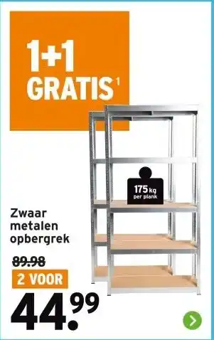 GAMMA Zwaar metalen opbergrek aanbieding