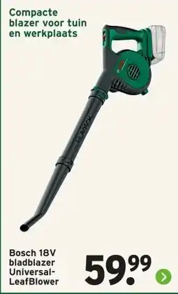 GAMMA Bosch 18V bladblazer Universal- LeafBlower aanbieding