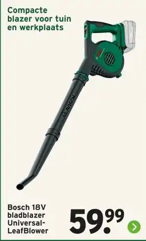 GAMMA Bosch 18V bladblazer Universal- LeafBlower aanbieding