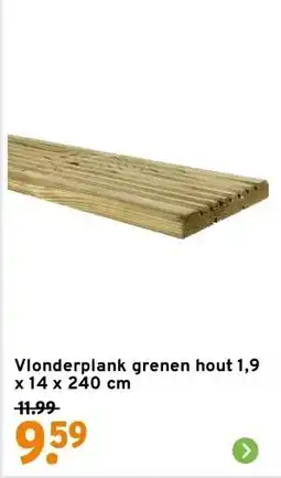 GAMMA Vlonderplank grenen hout 1,9 x 14 x 240 cm aanbieding