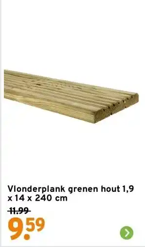 GAMMA Vlonderplank grenen hout 1,9 x 14 x 240 cm aanbieding