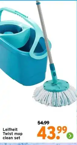 GAMMA Leifheit Twist mop clean set aanbieding