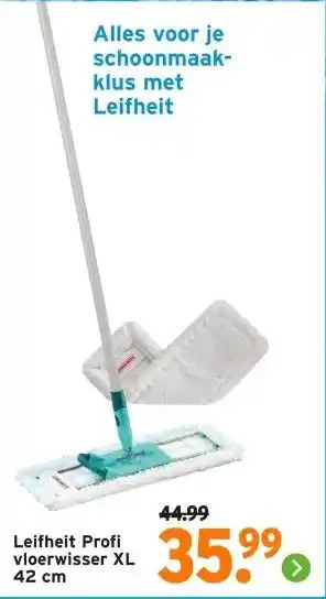 GAMMA Leifheit Profi vloerwisser XL aanbieding