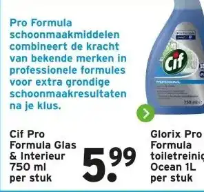 GAMMA Cif Pro Formula Glas & Interieur aanbieding