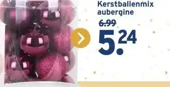 GAMMA Kerstballenmix aubergine aanbieding