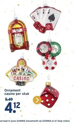 GAMMA Ornament casino aanbieding
