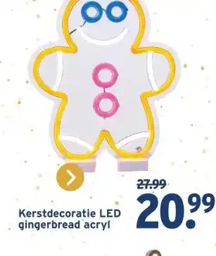GAMMA Kerstdecoratie LED gingerbread acryl aanbieding