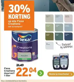 GAMMA Flexa Creations muurverf aanbieding