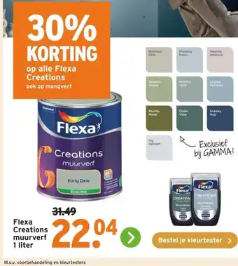 GAMMA Flexa Creations muurverf aanbieding