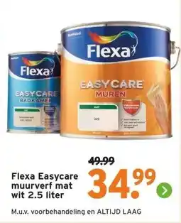GAMMA Flexa Easycare muurverf mat wit aanbieding