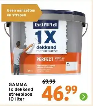GAMMA GAMMA 1x dekkend streeploos aanbieding