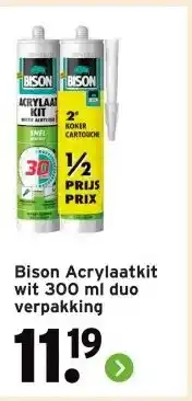 GAMMA Bison Acrylaatkit wit duo verpakking aanbieding