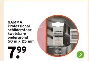 GAMMA GAMMA Professional schilderstape kwetsbare ondergrond aanbieding