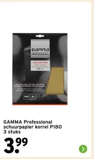 GAMMA GAMMA Professional schuurpapier korrel P180 aanbieding