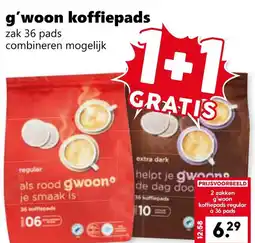 Coop G'woon koffiepads aanbieding