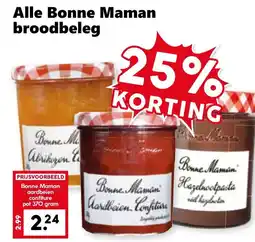 Coop Alle Bonne Maman broodbeleg aanbieding