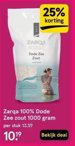 Etos Zarqa 100% Dode Zee zout 1000 gram aanbieding