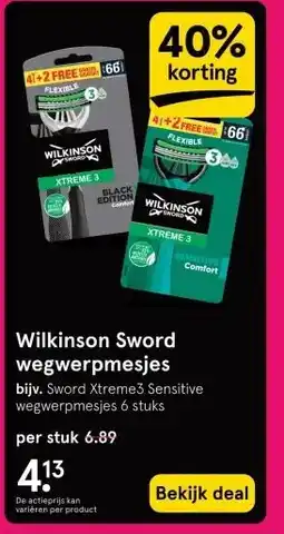 Etos Wilkinson Sword wegwerpmesjes aanbieding