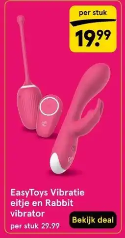 Etos EasyToys Vibratie eitje en Rabbit vibrator aanbieding