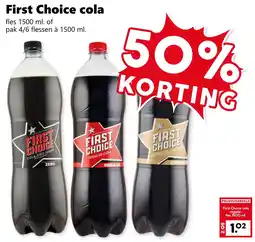 Coop First Choice cola aanbieding