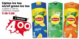 Coop Lipton ice tea en/of green ice tea aanbieding