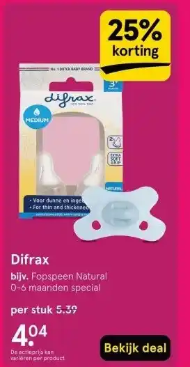 Etos Difrax aanbieding