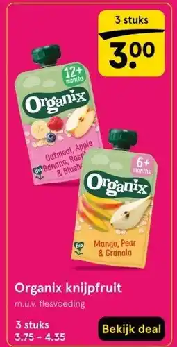 Etos Organix knijpfruit aanbieding