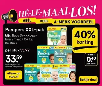 Etos Pampers XXL-pak aanbieding