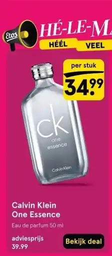 Etos Calvin Klein One Essence aanbieding