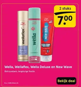 Etos Wella, Wellaflex, Wella Deluxe en New Wave aanbieding