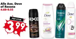 Coop Alle Axe, Dove of Rexona aanbieding