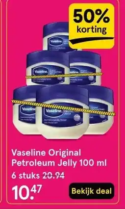 Etos Vaseline Original Petroleum Jelly 100 ml aanbieding