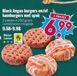 Boon`s Markt Black Angus burgers en/of hamburgers met spek aanbieding