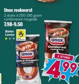 Boon`s Markt Unox rookworst aanbieding