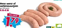 Boon`s Markt Verse worst of varkenssaucijzen aanbieding