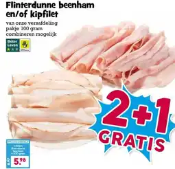 Boon`s Markt Flinterdunne beenham en/of kipfilet aanbieding