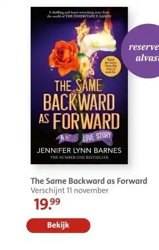 Bruna The Same Backward as Forward aanbieding