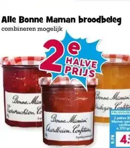 Boon`s Markt Alle Bonne Maman broodbeleg aanbieding