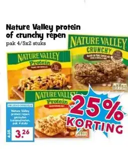 Boon`s Markt Nature Valley protein of crunchy repen aanbieding