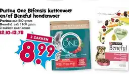 Boon`s Markt Purina One Bifensis kattenvoer en/of Beneful hondenvoer aanbieding