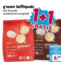 Boon`s Markt g'woon koffiepads aanbieding