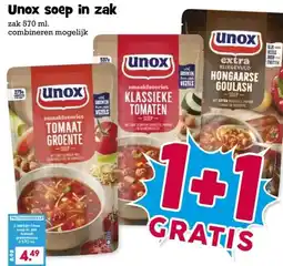Boon`s Markt Unox soep in zak aanbieding