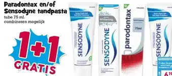 Boon`s Markt Paradontax en/of Sensodyne tandpasta aanbieding