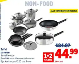Makro Tefal pannen Serie Emotion aanbieding