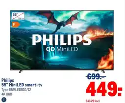 Makro Philips 55" MiniLED smart-tv aanbieding