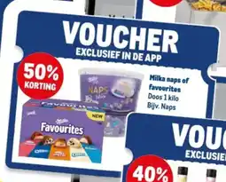 Makro Milka naps of favourites aanbieding