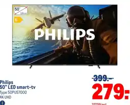 Makro Philips 50" LED smart-tv aanbieding
